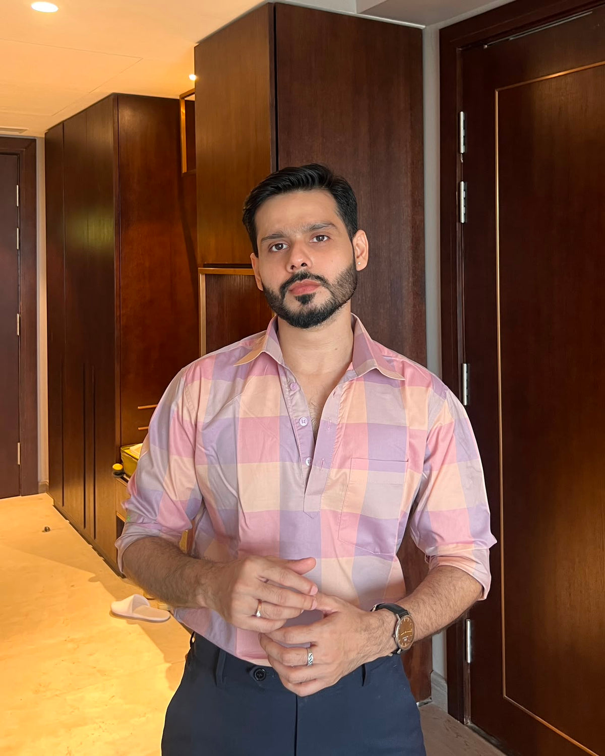 Pastel check shirt